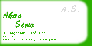 akos simo business card